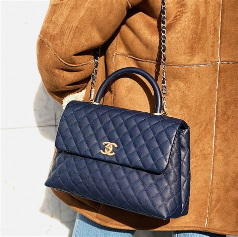 top handle chanel handbag|flap bag with handle chanel.